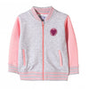 51015 Pink Sleeves Glitter Heart Logo Grey Zipper 2785