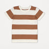 OK Slub Brown & White Stripe Pocket Tshirt 4217