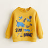 MNG Animal Print Stay Brave Mustard Sweatshirt 2593