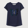 HM Reversible Sequence Butterfly Navy Blue Top 3784