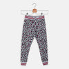 PV Leopard Print Front Knot Fleece Trouser 2420