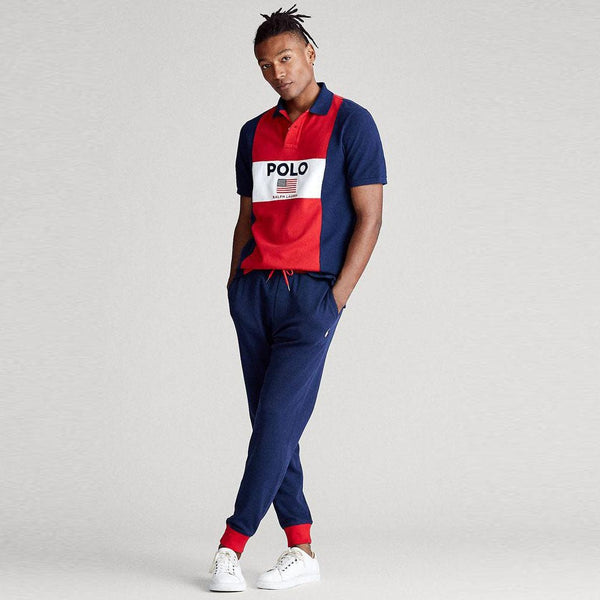 US Flag Embroided Red and Blue Polo 1625  6109