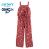 OSH Floral Rust Jumpsuit 7439