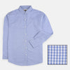 ZR Sleek Mini White Check Blue Casual Shirt 4686