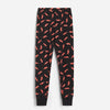 RSV Flash Print Light Weight Black Trouser 4136