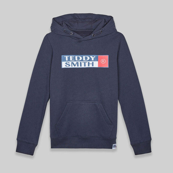 TS Front Logo Print Dark Blue Hoodie 3381