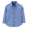 CRT Denim Shine Blue Cotton Full Sleeves Casual Shirt 3910