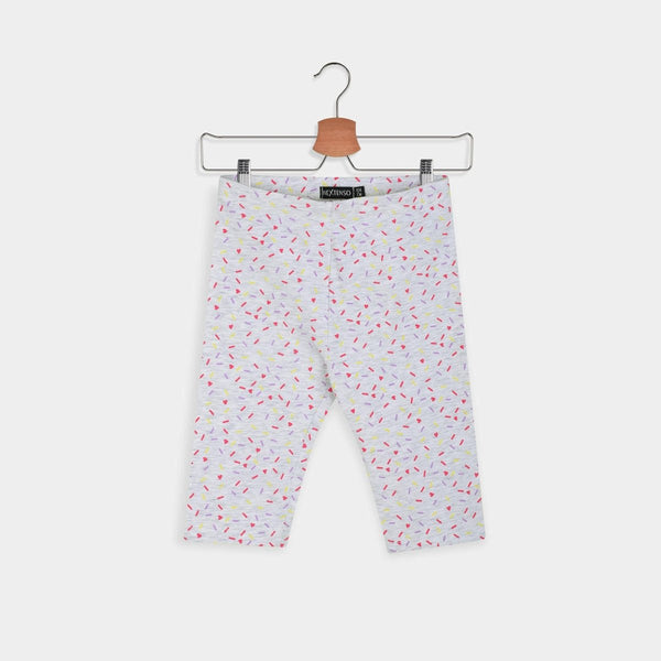 Inex Party Pops Print grey Capri Style Legging 2338