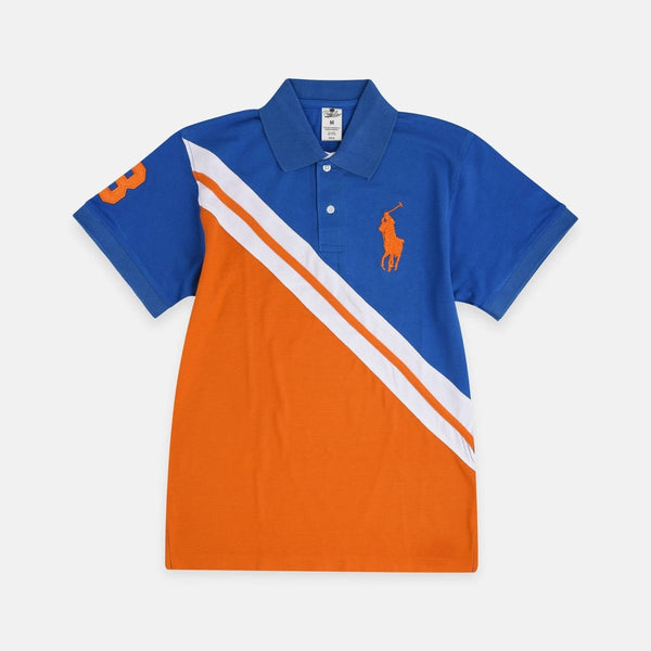 Side Stripe Royal Blue Polo 2601   6126