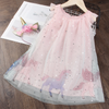 All Over Star Unicorn Rainbow Net Frock With Unicorn Hair Catch 2612