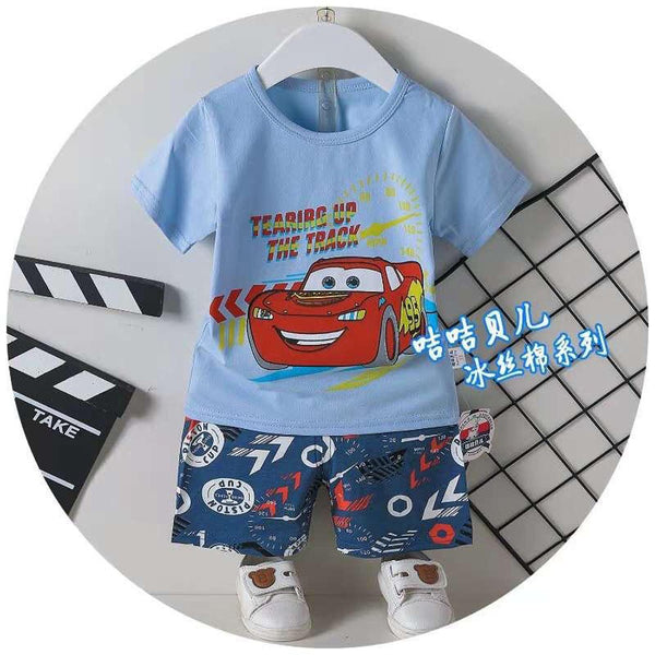 2 Piece Set The Car Track Sky Blue 2161