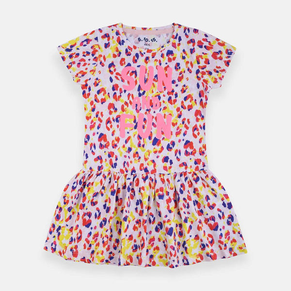 51015 Sun and Fun Printed Leopard Frock 1633