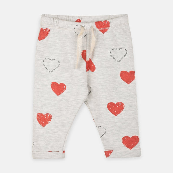 LFT Heart Printed Grey Trouser 2994