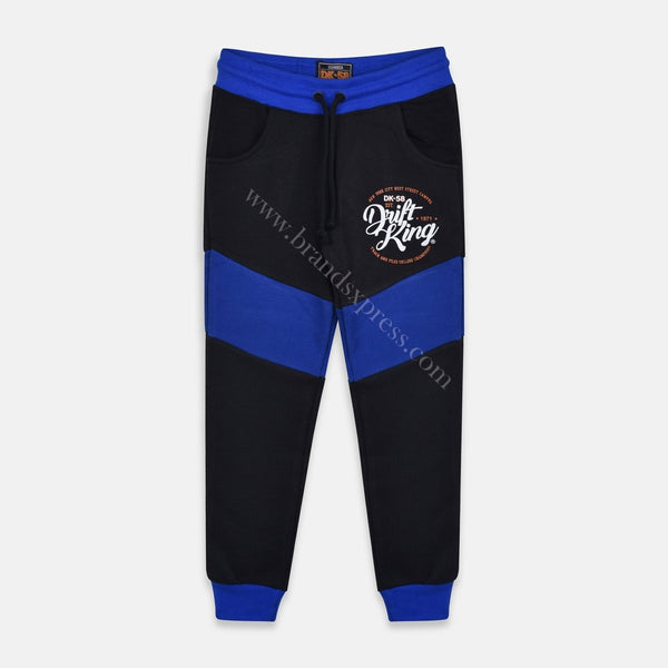 DK Royal Blue Knee Patch Black Trouser 3251