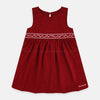 LULU Chest Embroidered Burgundy Frock 7359