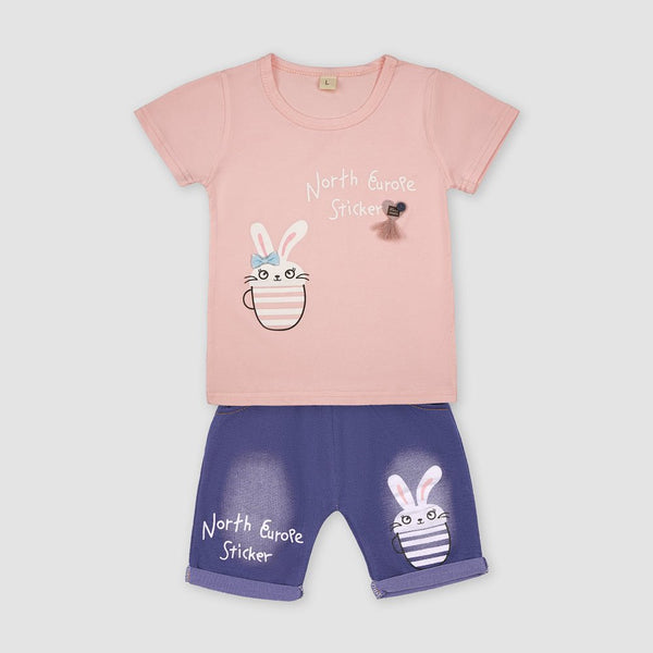 Yougi Pink North Euro Bunny 2 Piece Set 2270