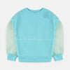 TRN Net Sleeves Flower Style Light Blue Sweatshirt 3021