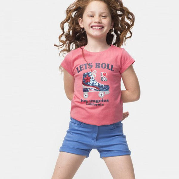TX Lets Roll Sequence Pink Tshirt 1759