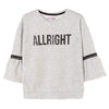 L&S Allright Style Sleeves Grey Sweatshirt 877