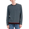 LVS Light Blue And Black Stripes Sweatshirts 3178