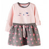 5.10.15 Cute Kitty Paw Print Pink Dress 809