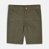 LH Plain Olive Green Cotton Shorts 7478