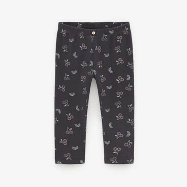 ZR Charcoal Cherry Front Button Legging 799