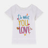 HM Glitter Do What You Love White Top 5014