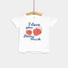 TX Glitter Love Strawberry White Tshirt 1762