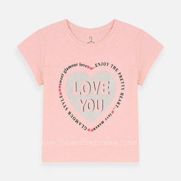 NXT Love Mouon Printed Light Peach Top 4944