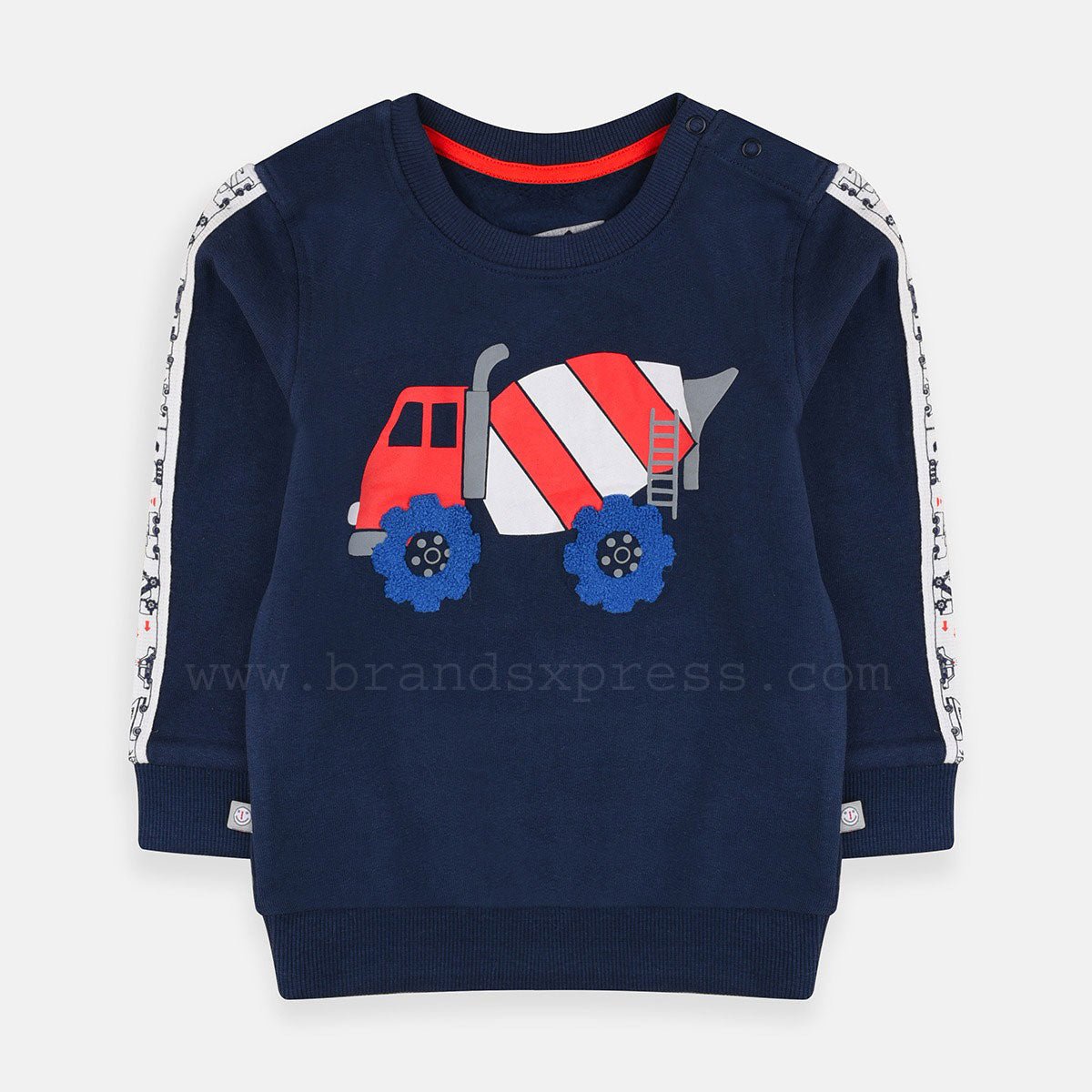 Mixer Truck Embroidered Blue Sweatshirt 7717