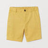 HM Plain Yellow Cotton Shorts 7119