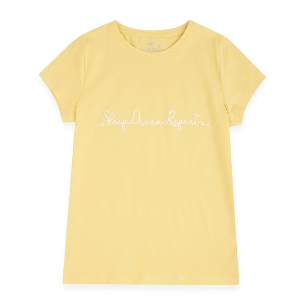 F&F Sleep Dream Repeat Lemon Yellow Top 2000