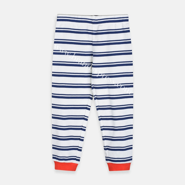 MS Blue & White Stripes Trouser 2819