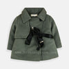 XNO Belt & Button Style Sea Wood Warm Coat 7746