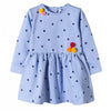 Girl Knitted Blue Dress With Stars 808