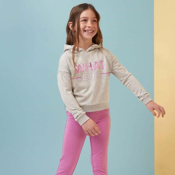 TRN What Ever Foil Design Grey Short & Smart Hoodie 2935