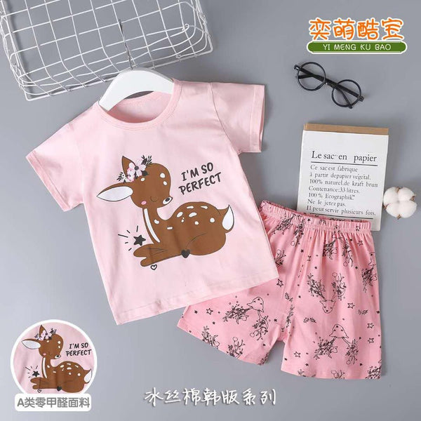 2 Piece Set Deer I Am So Perfect Pink 2139