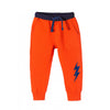 5.10.15 Electric Print Orange Fleece Trouser with Navy Cord 1045