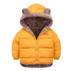 Elephant Bob Warm Full Sherpa Mustard  Double Side Hooded Puffer Jacket 7640