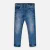 Nme It Paint Marks Ripped Style Blue Cotton Pant 3200