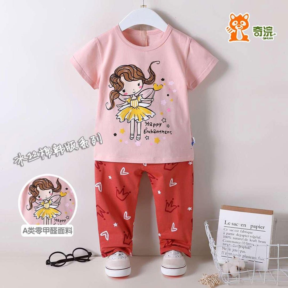 2 Piece Set Cute Fairy Powder Pink 1846