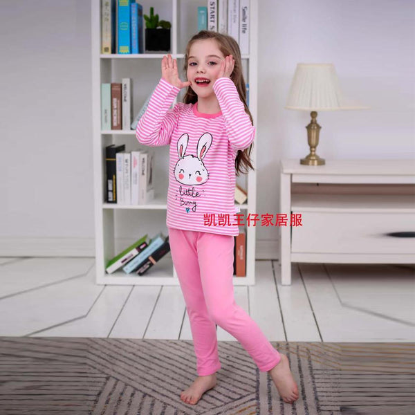Striped Little Bunny Pink 2 Piece Set  2673