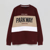 LFT Parkway Color Block Maroon Sweat Shirt 3026