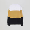 LFT Color Block Ottoman  Navy Blue & Mustard Sweat Shirt  3030