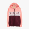 LS Young Generation Pink With Burgundy Zipper Hoodie 2781