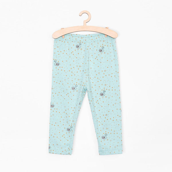 51015 Sea Green With Duck & Starts Print Legging 4284