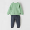 ZR Sea Seal Apple Green Sweat With Navy Trouser 7576