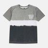 GD Grey Color Block Tshirt 1610