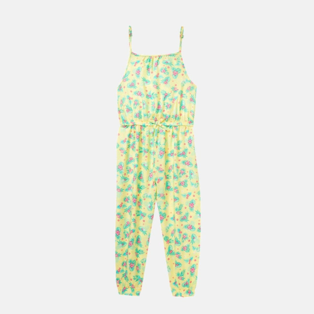K&K Jungle Yellow All Over Jumpsuit 7457